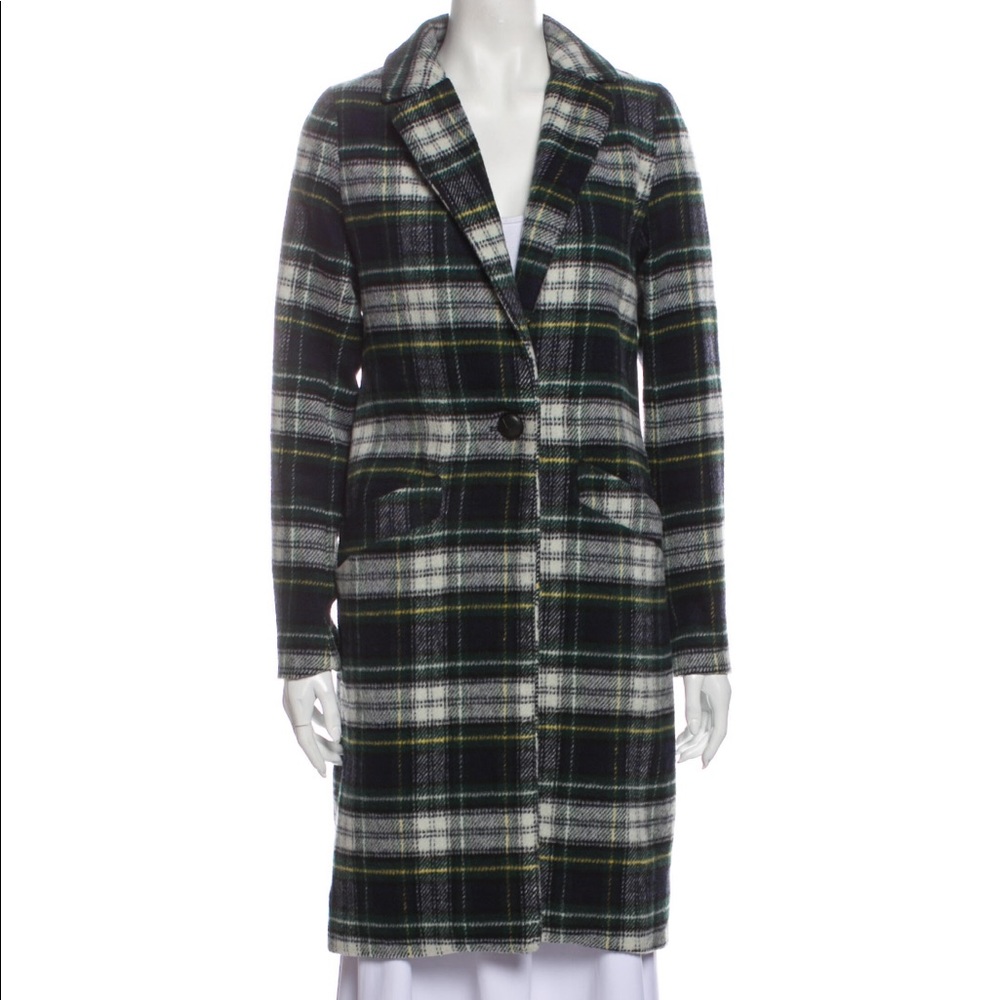 Rachel Zoe Plaid Print Coat S